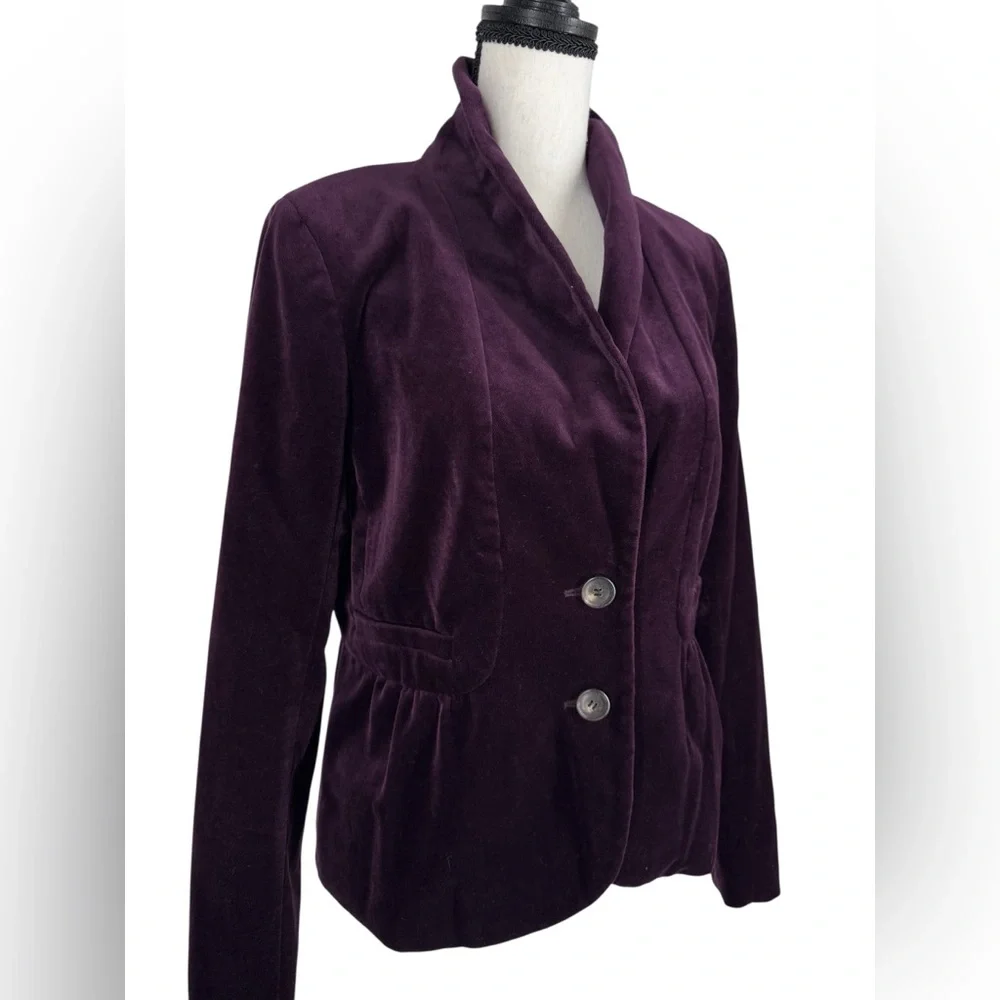 J. Crew Purple Eden Velvet Blazer Y2K‎
